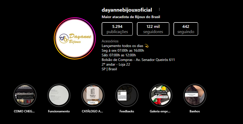 Bio do Instagram